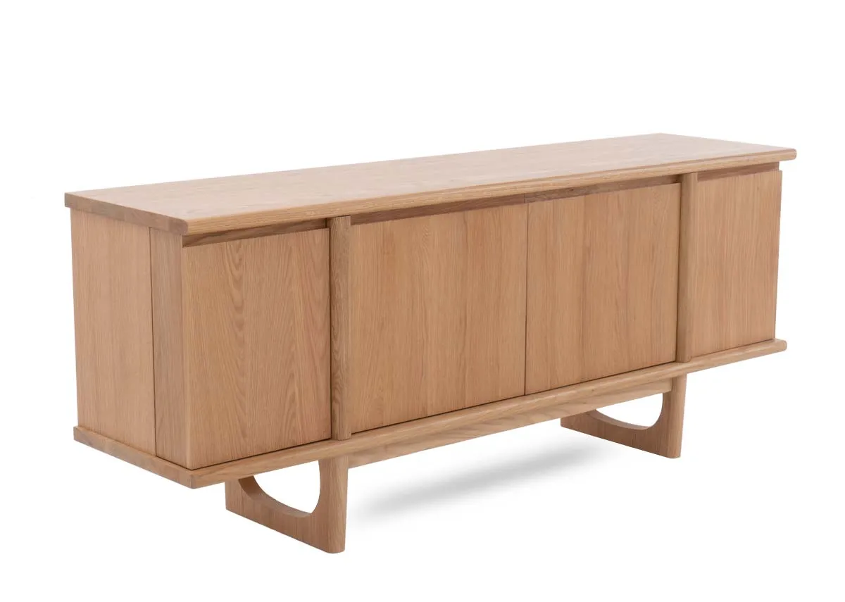 4 Door Natural Oak Sideboard - Flow