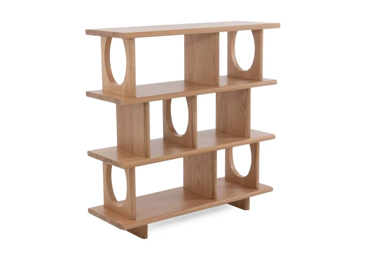 Small Natural Oak Shelving Unit - Flow