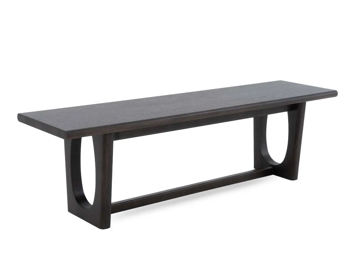 155cm Dark Brown Dining Bench - Flow