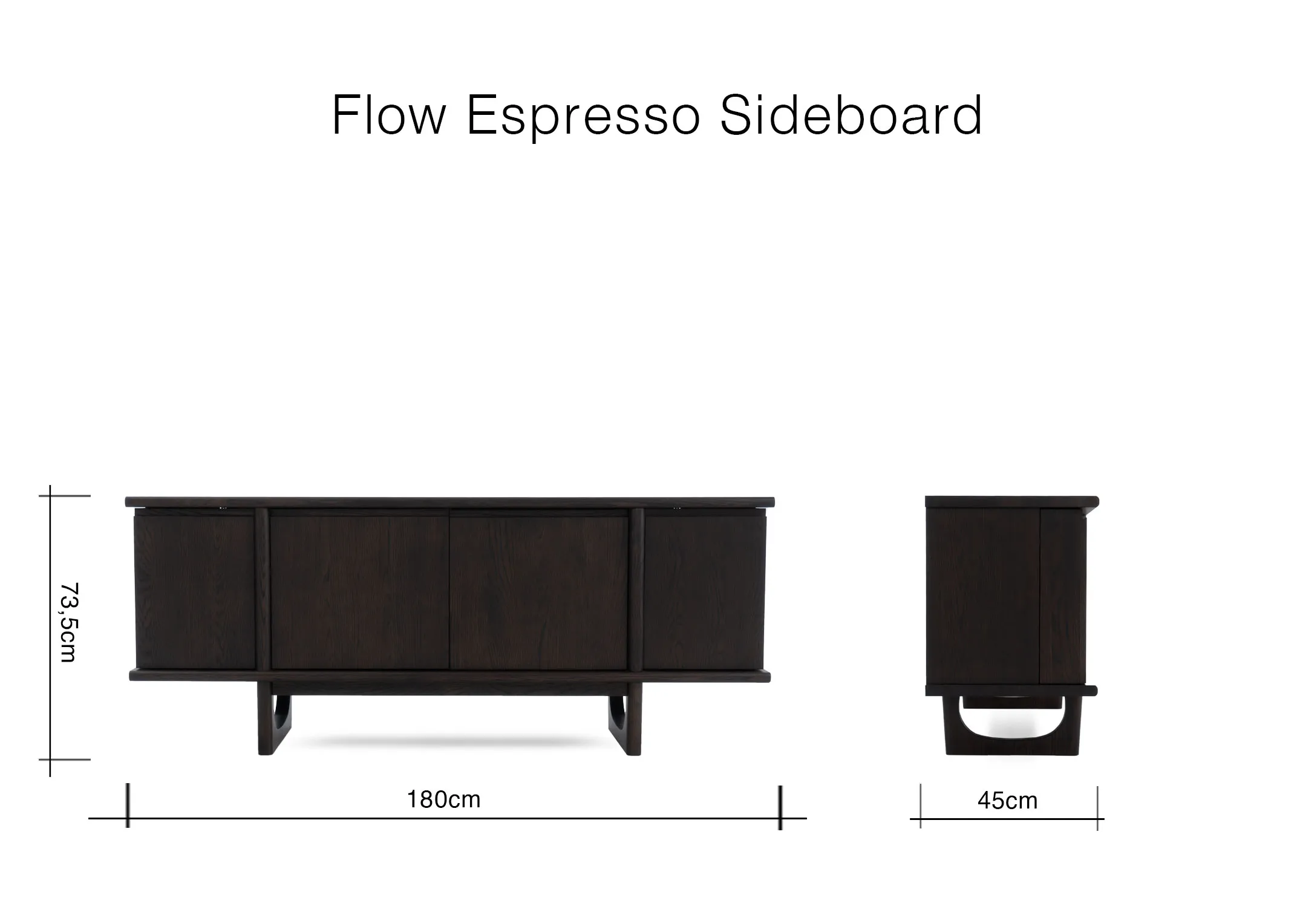 image of the Flow espresso sideboard with