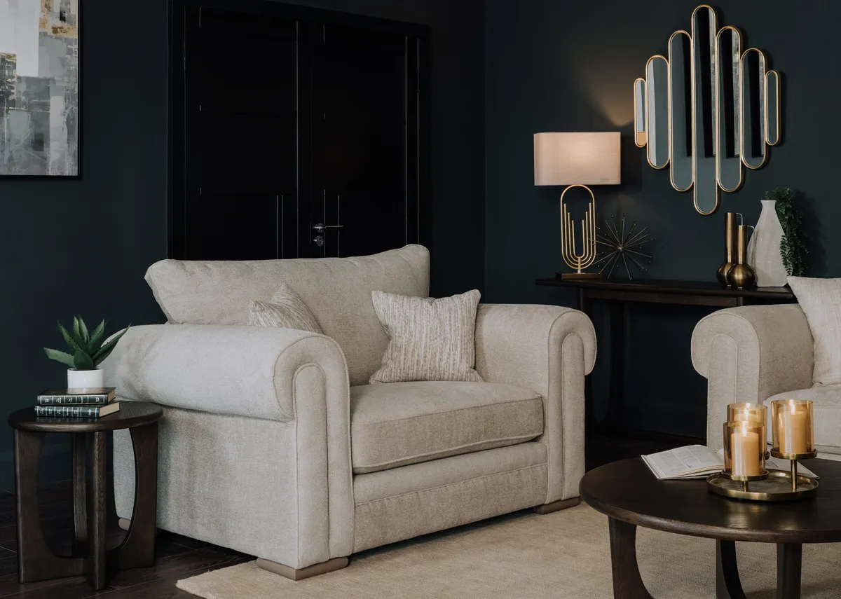 Dark Brown Oak Lamp Table - Flow