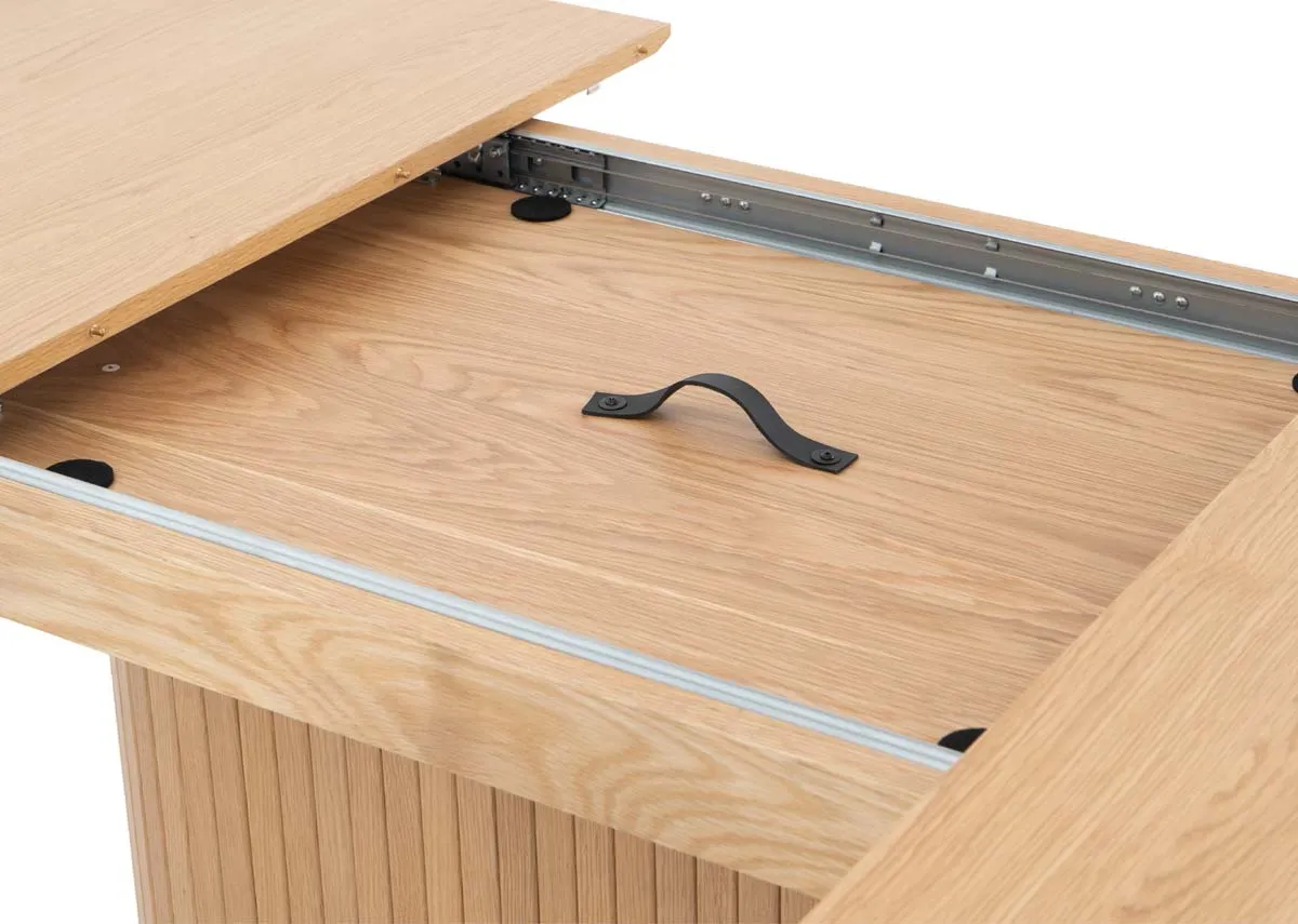 of the Nola Table with 180cm - 230cm x 100cm x 76cm