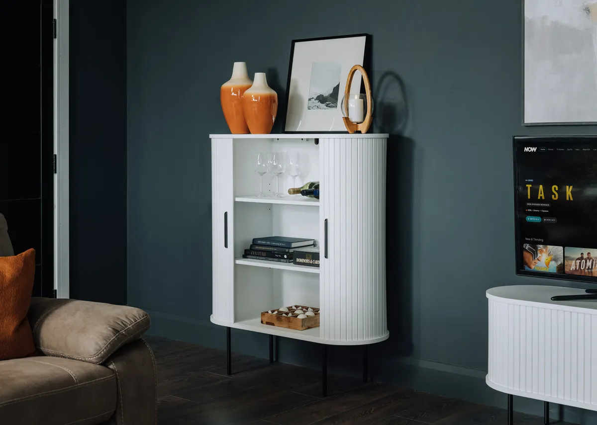 2 Door White Oak Cabinet - Nola