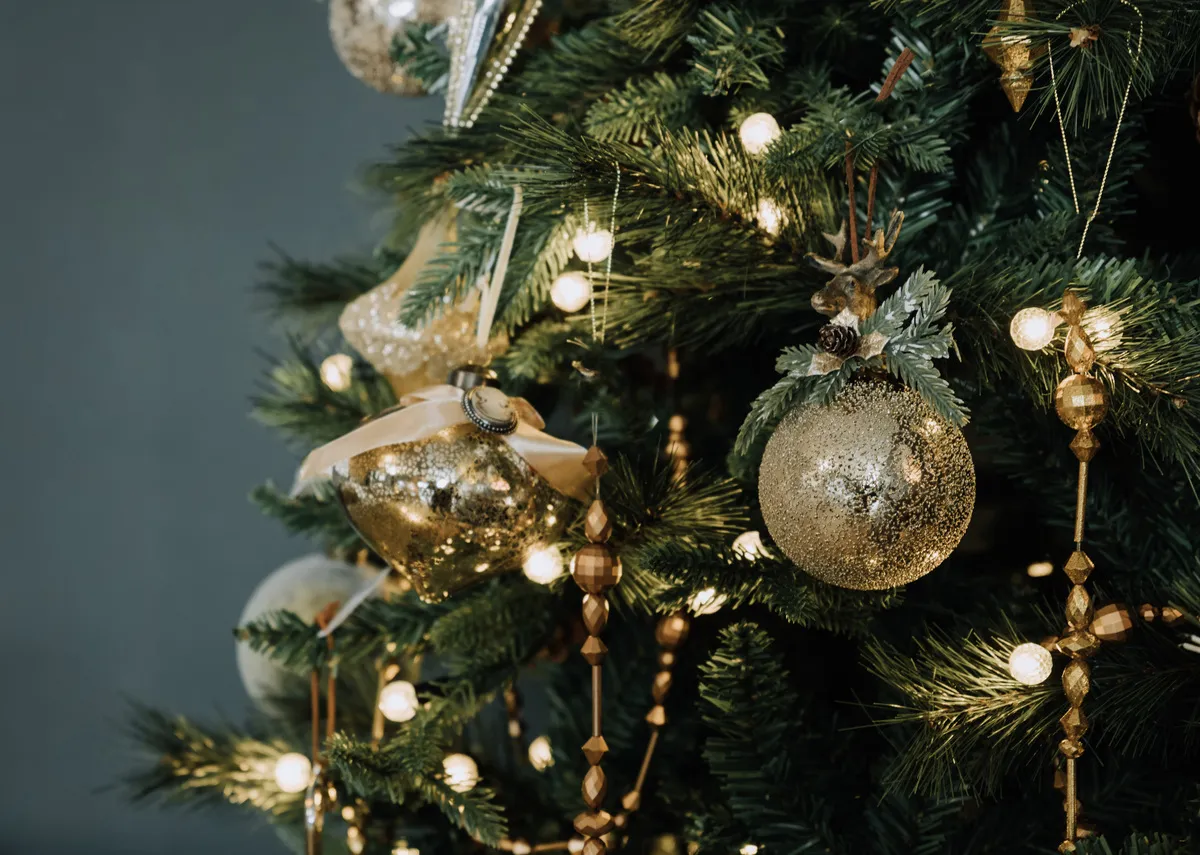 Gold Beaded - Christmas Garland