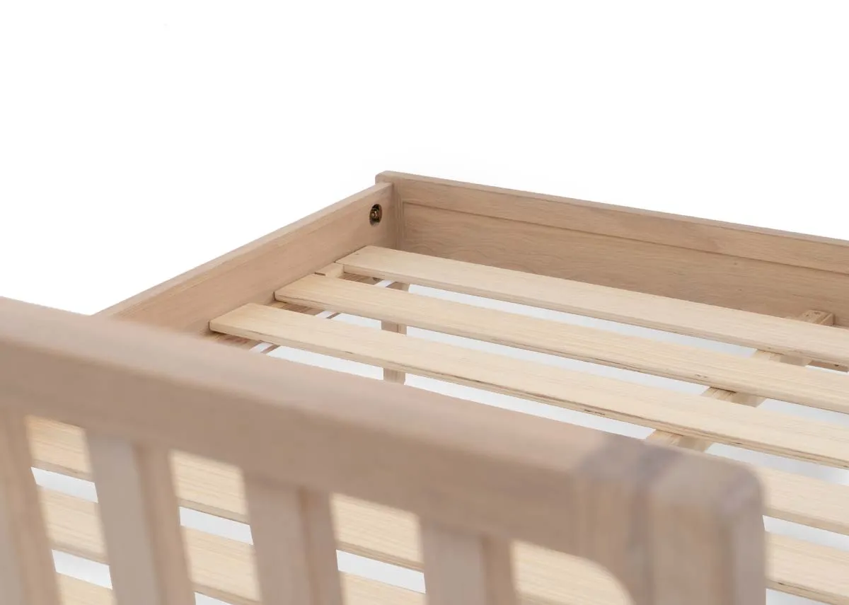 A dimension image of the Jay 4ft6 bedframe with 145cm x 203cm