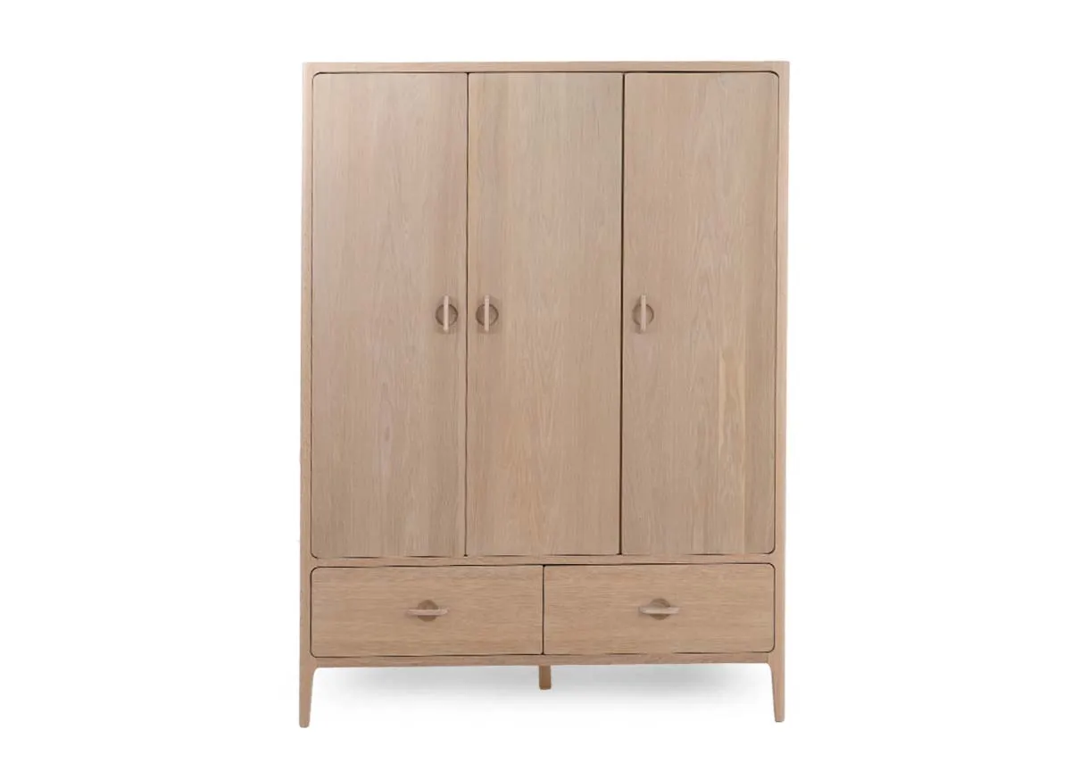 A front view of the Jay 3 door 2 drawer wardrobe with doors closed