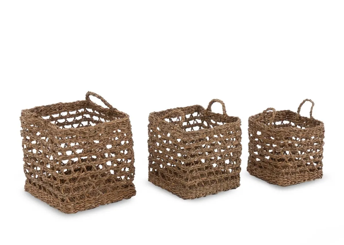 A dimension of the Sandy Square Baskets with 27cm - 37cm x 27cm - 37cm 