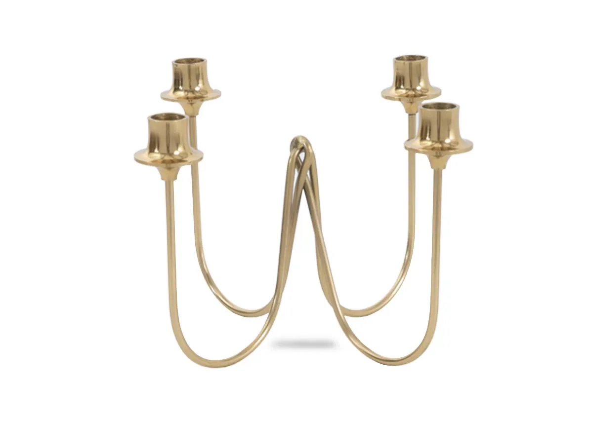 A dimension image of the Mulberry Candleholder with 19.5cm