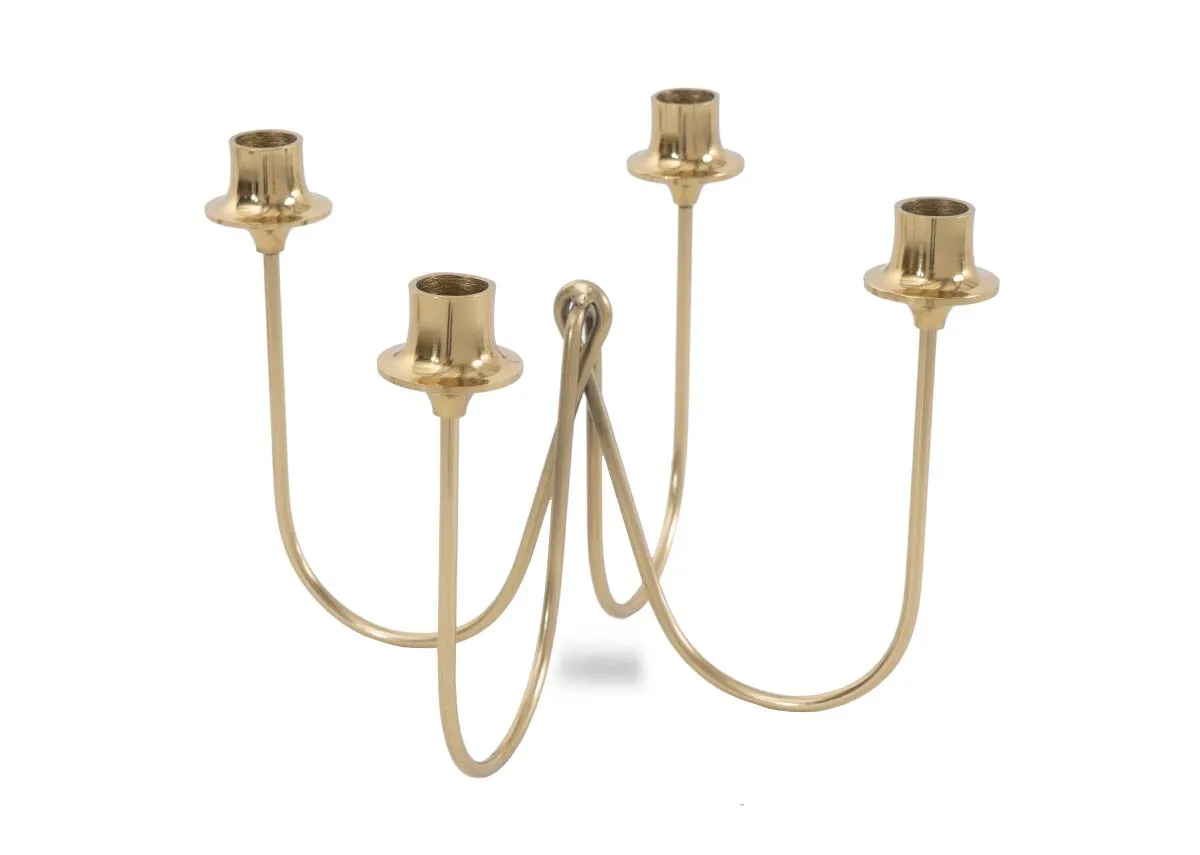 Gold Candle Holder - Mulberry