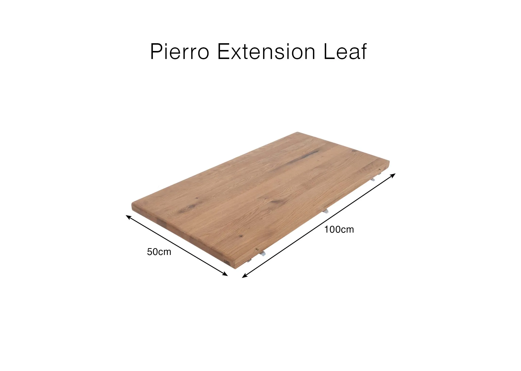 A dimension image of the Pierro Extension Leaf with 50cm x 100cm