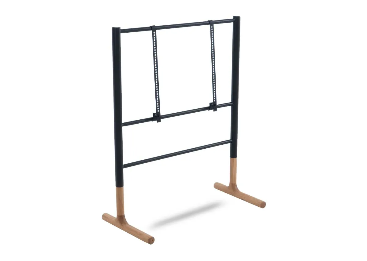 Black Metal & Oak Framed TV Stand - Hana