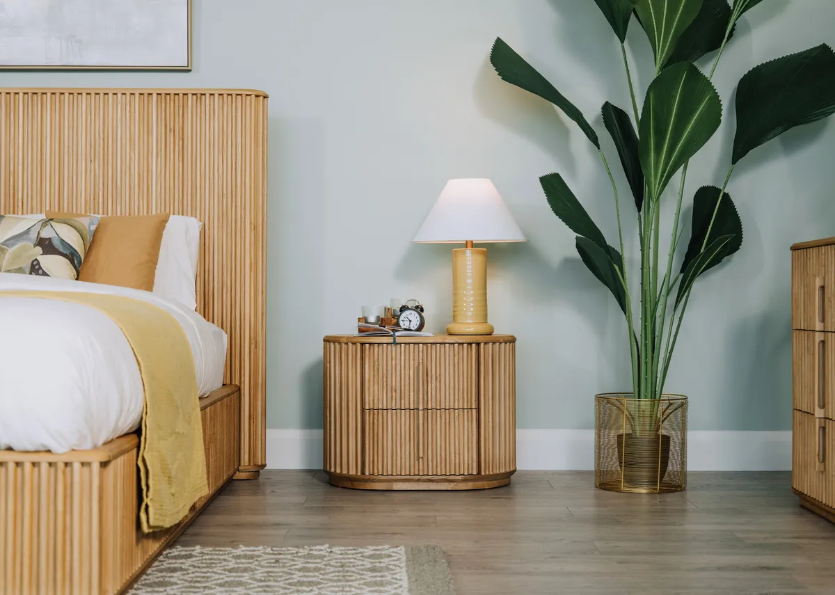 2 Drawer Slatted Oak Locker - Bradley