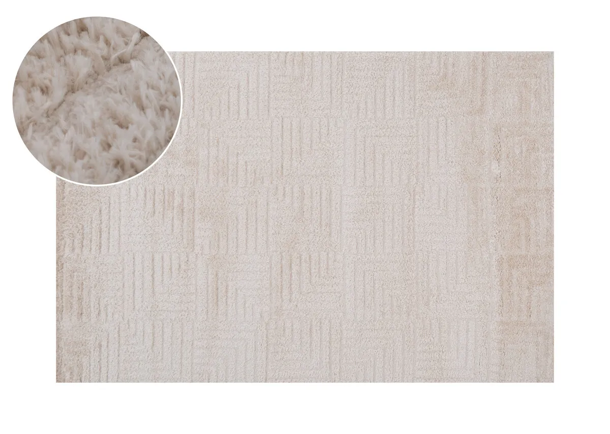 Beige 160cm x 230cm Medium Rug - Mosaic