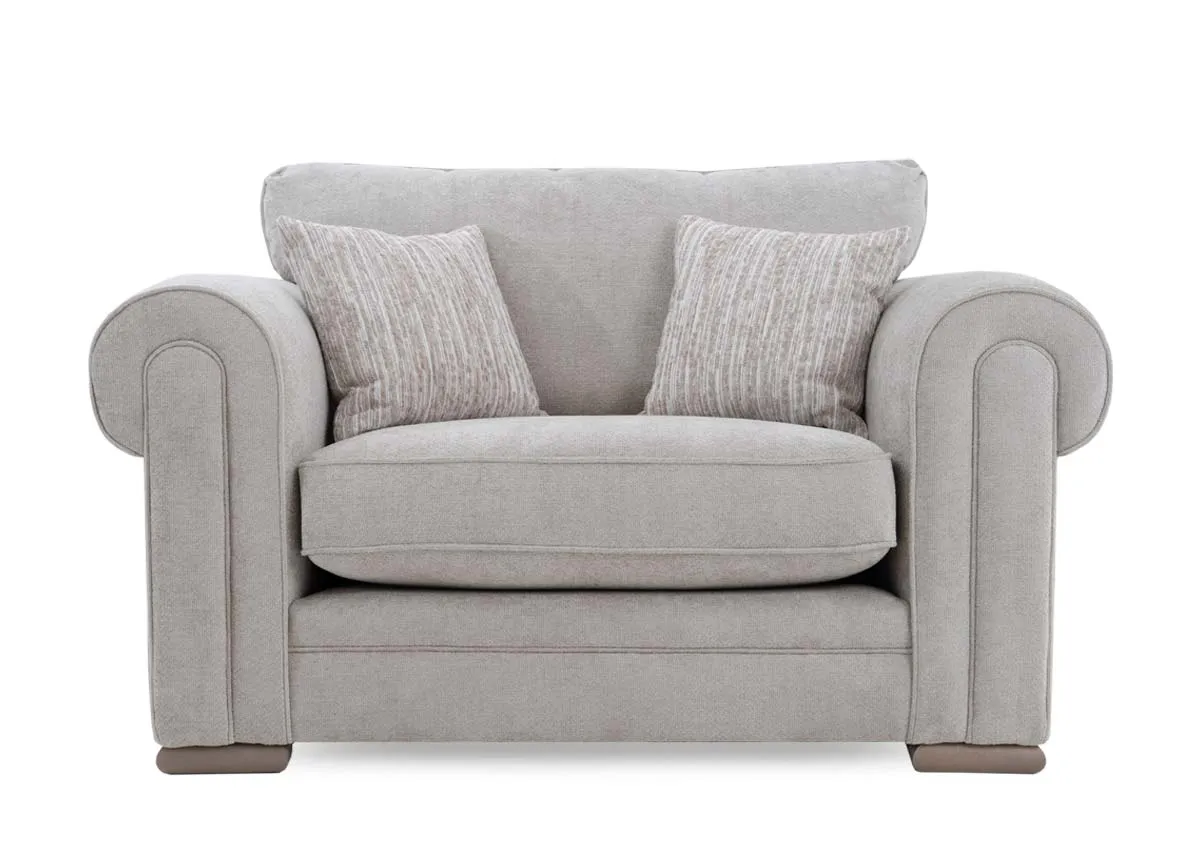 A dimension image of the Olivia Snuggler with 154cm x 105cm x 92cm