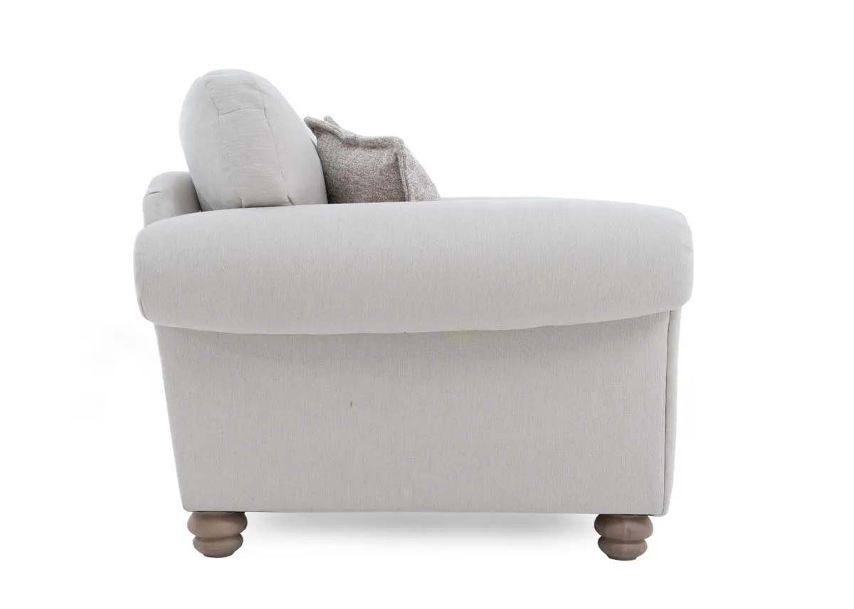 A dimension image of the Paloma Cuddler with 150cm x 108cm x 98cm
