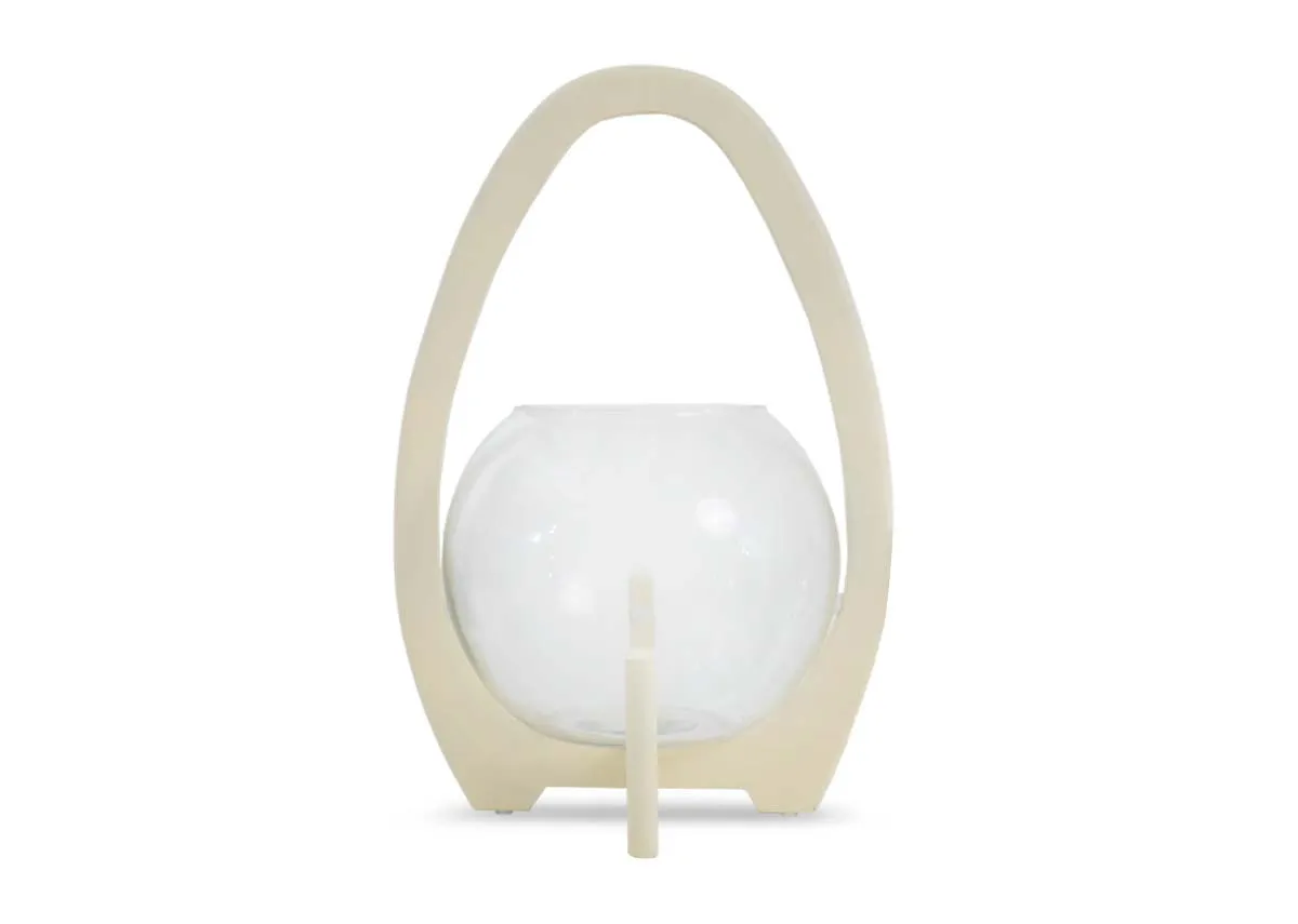 A dimension image of the Kimora large candle holder with  24cm x 42cm