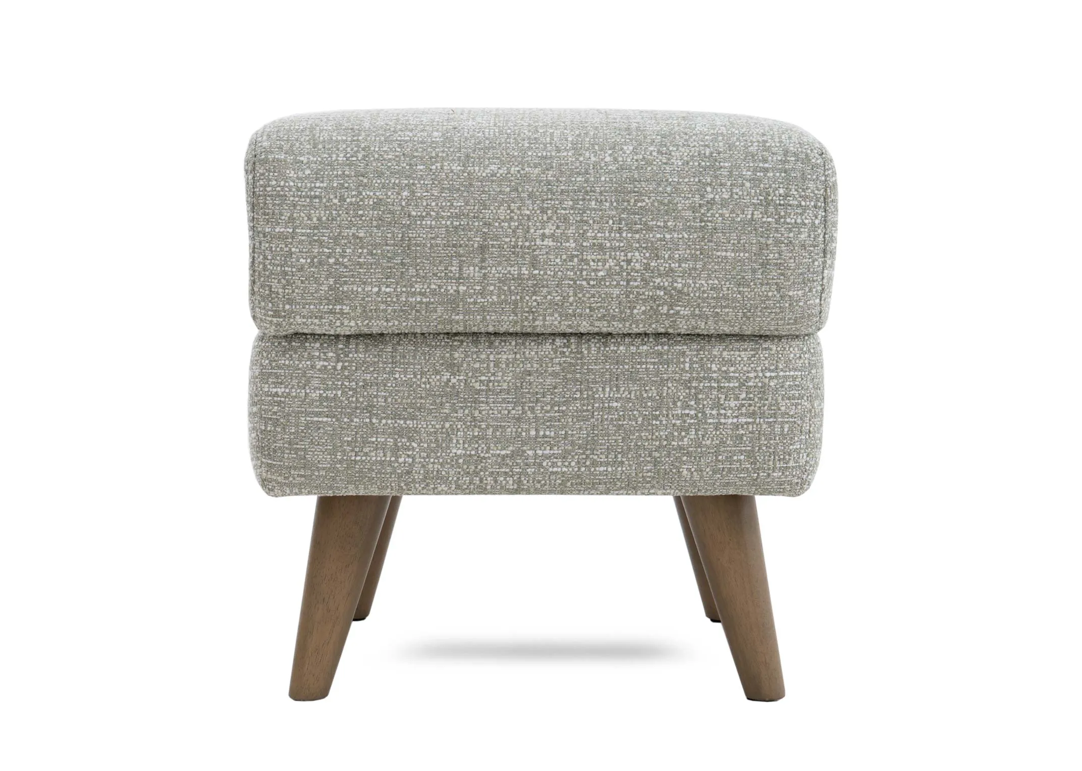 A dimension image of the Harper green footstool with 45cm x 46cm