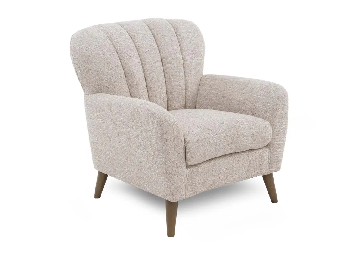 Beige Fabric Armchair - Harper