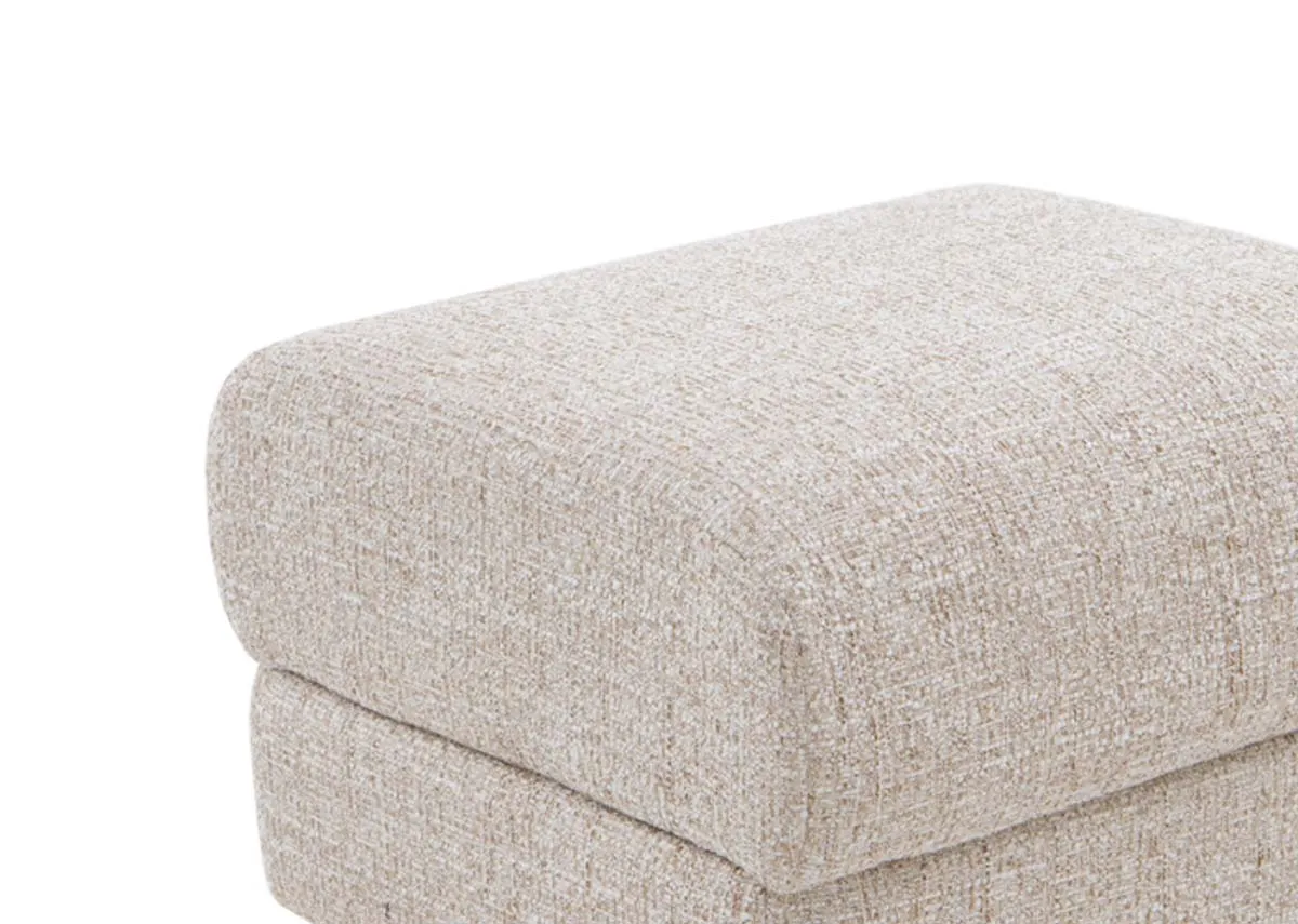 A dimension image of the Harper footstool with 46cm x 45cm