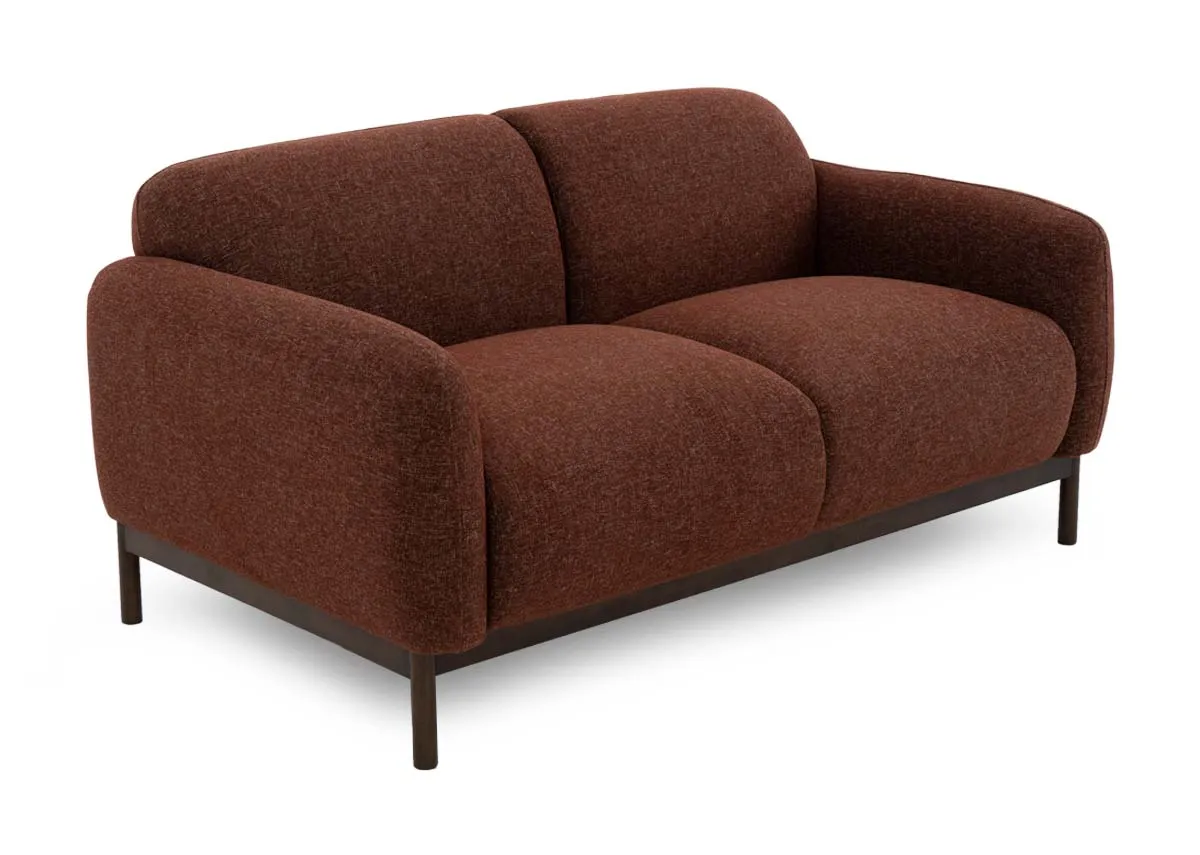 2 Seater Rust Fabric Sofa - Loft