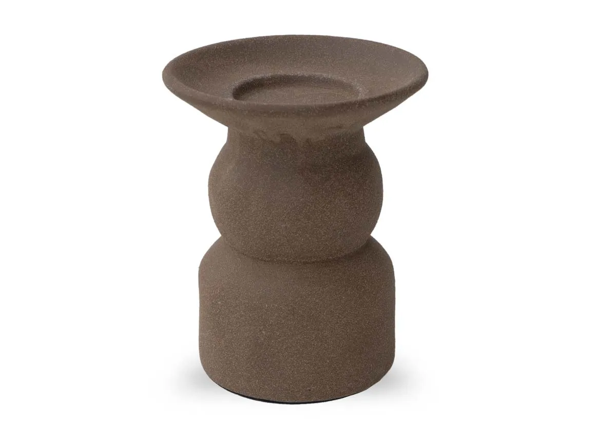 Large Brown Candle Holder - Atrani