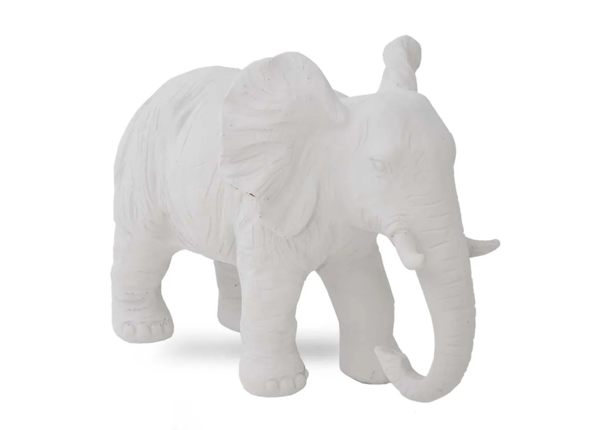 Large Cream Ornament - Elephant