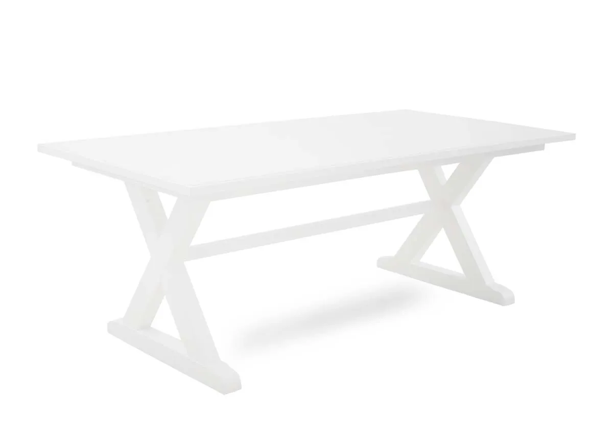 200cm White Dining Table - Hampton