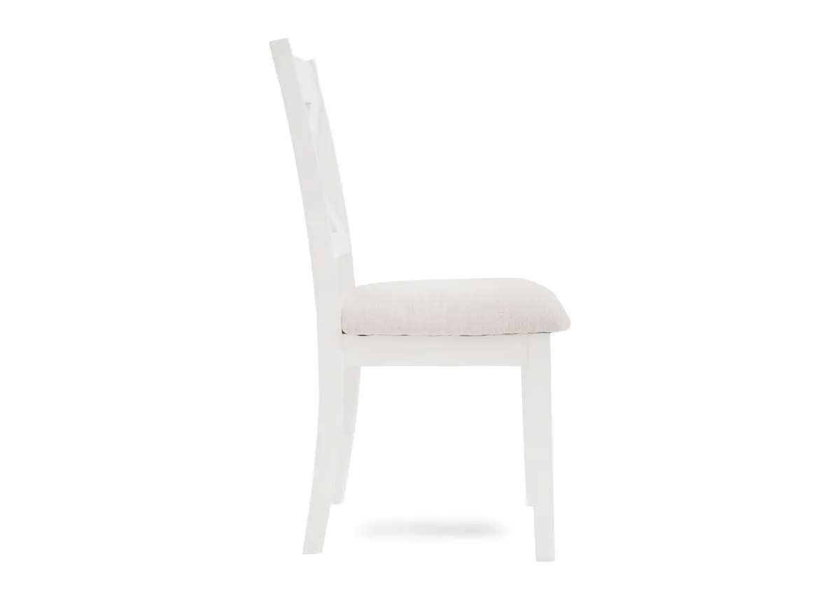 A dimension image of the Hampton Dining chair with 57cm x 48cm x 100cm