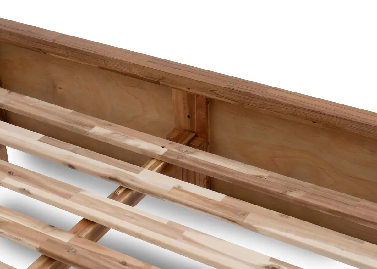 A dimension image of the Outback 5ft Bedframe with 163cm x 203cm x 127cm