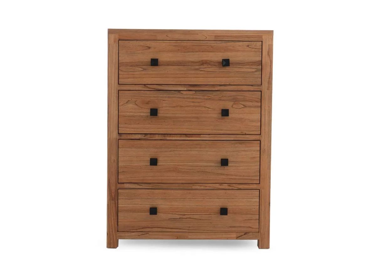 A 4 drawer chest from EZ Livings Outback range. Front view