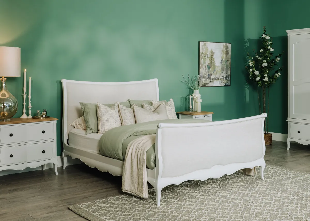 Double (4ft6) White Oak Bed Frame - Amelie