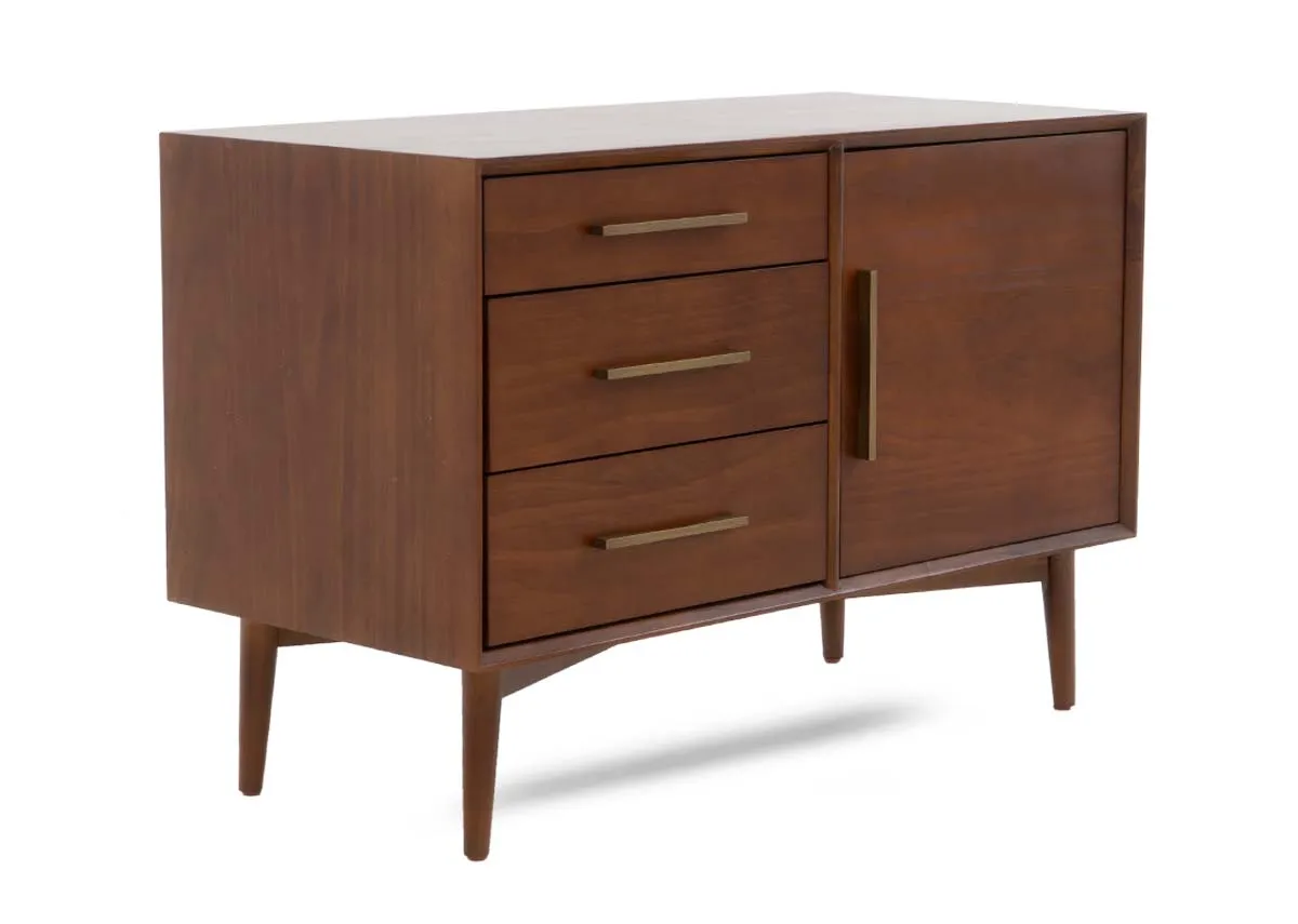 1 Door 3 Drawer Dark Pine Sideboard - Leya