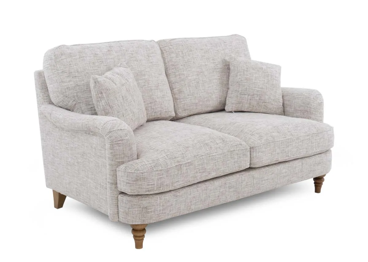2 Seater Cream Accent Fabric Sofa - Lismore