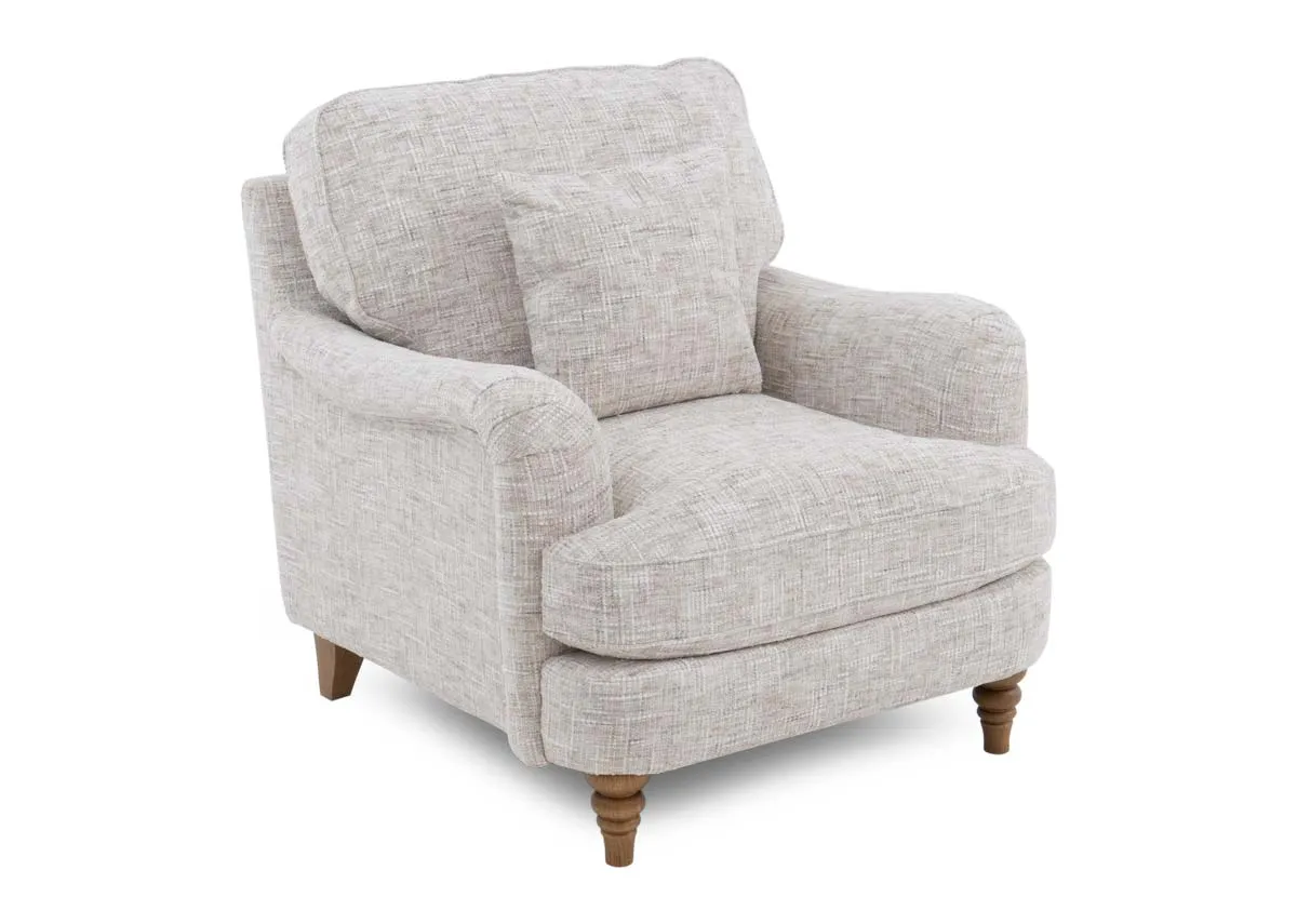 Cream Accent Fabric Armchair - Lismore