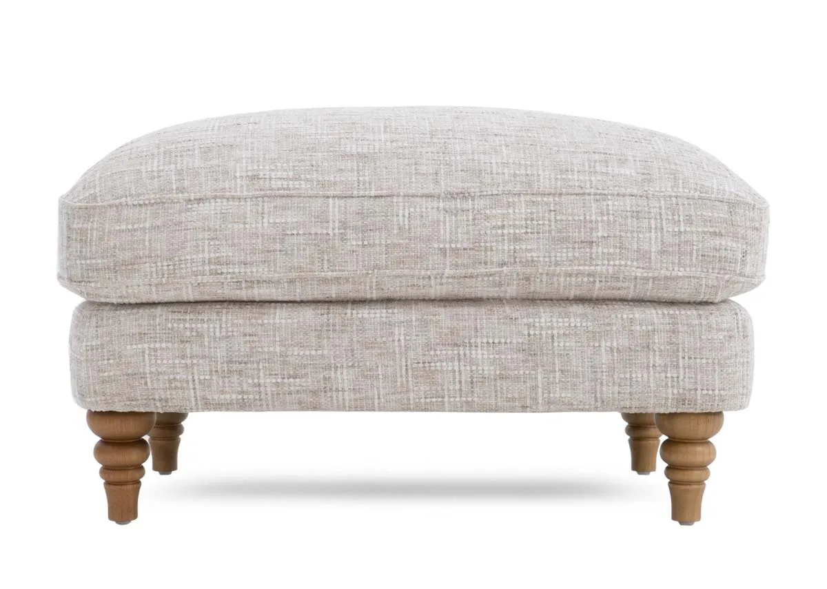 A dimension image of the Lismore Footstool with 102cm x 63cm