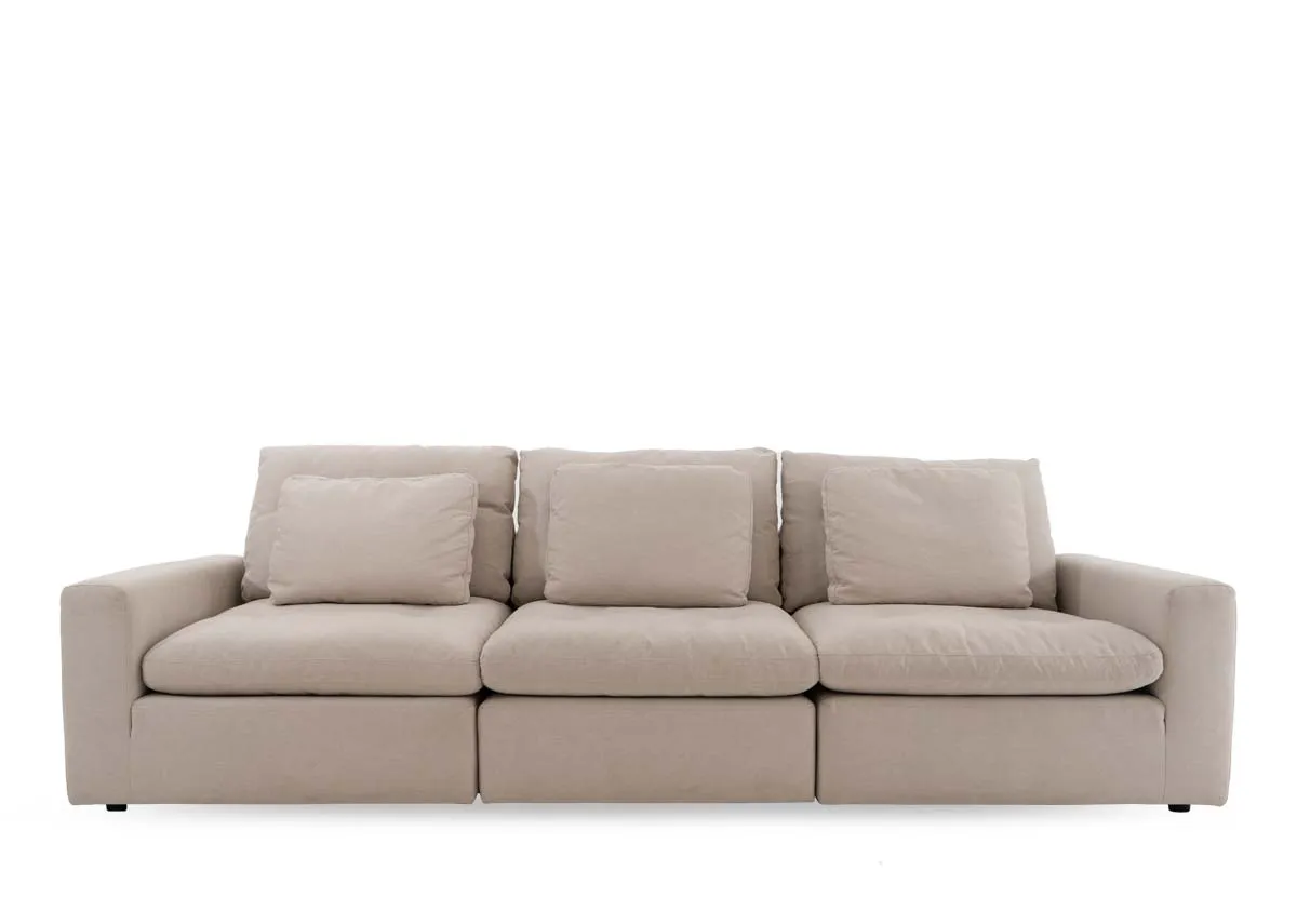 A dimension image of the Cozy 3 seater sofa with 300cm x 103cm x 90cm