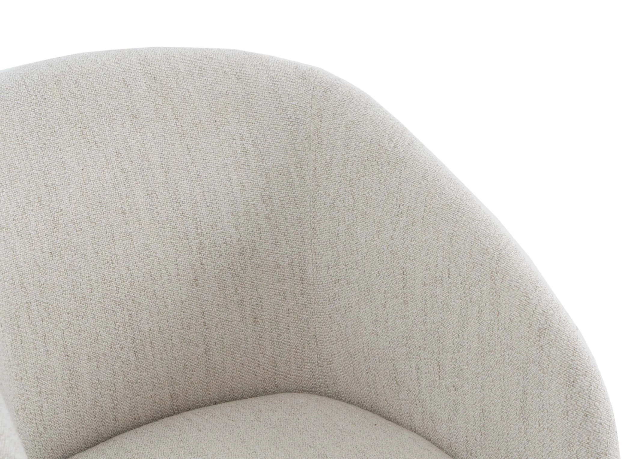 A cream fabric dining chair with oak legs from EZ Livings Toulon range.Closeup of fabric full seat