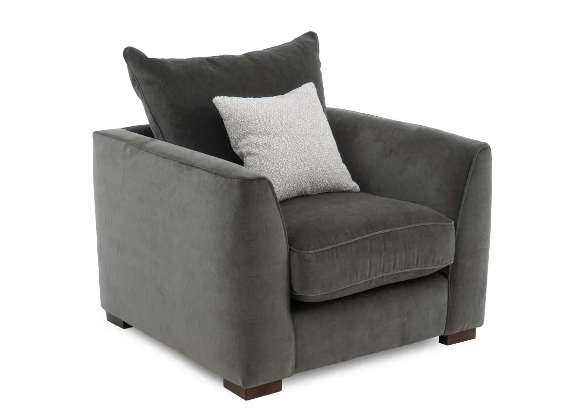 Green Fabric Armchair - Lucius