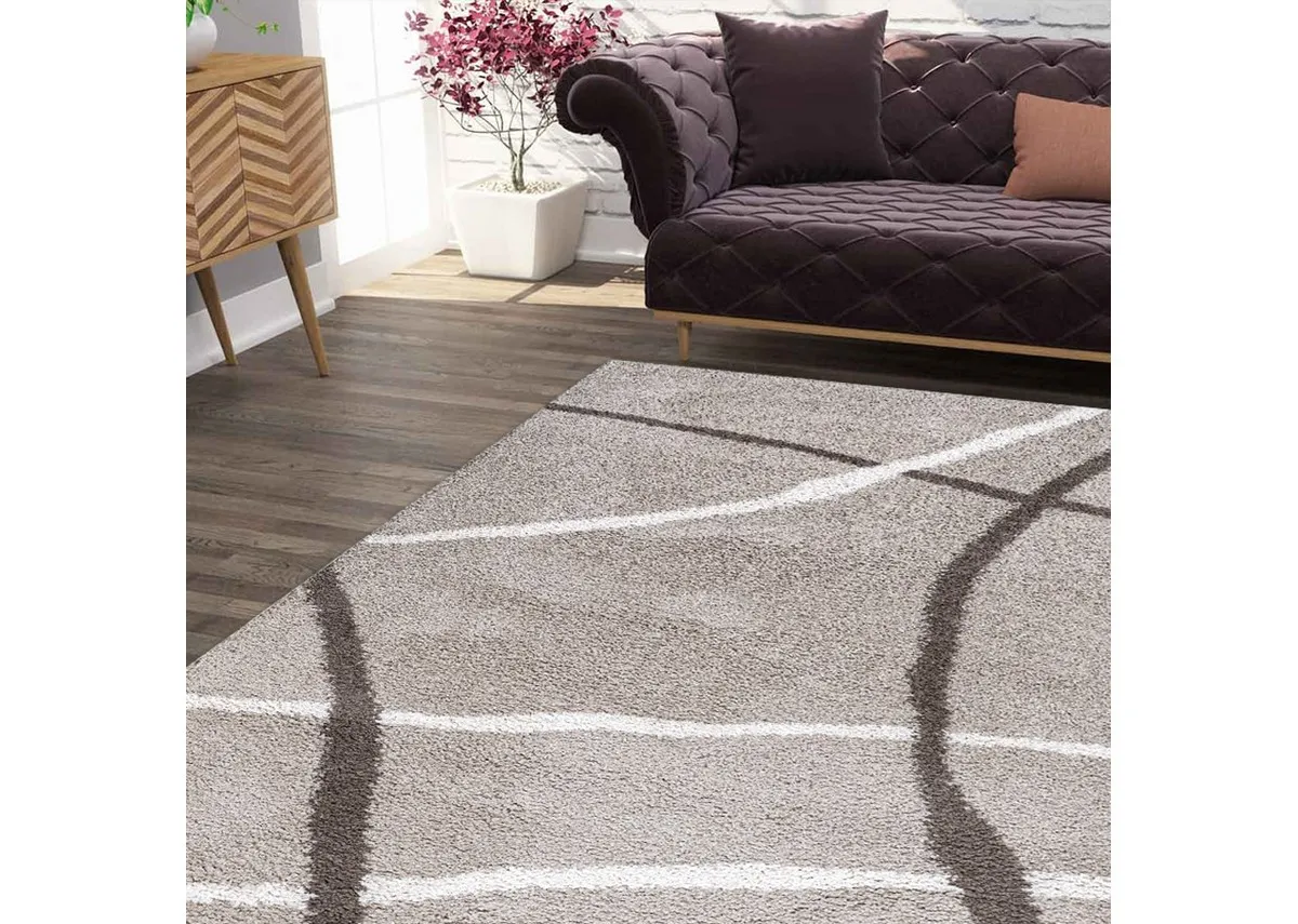 A dimension image of the Granite Haze rug with 220cm x 160cm