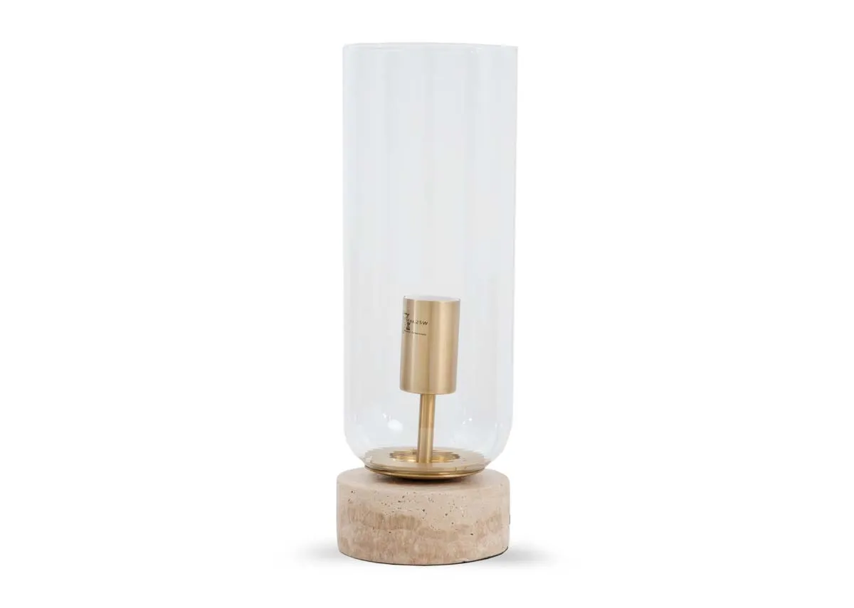 Antique Bronze & Glass Table Lamp - Rylano
