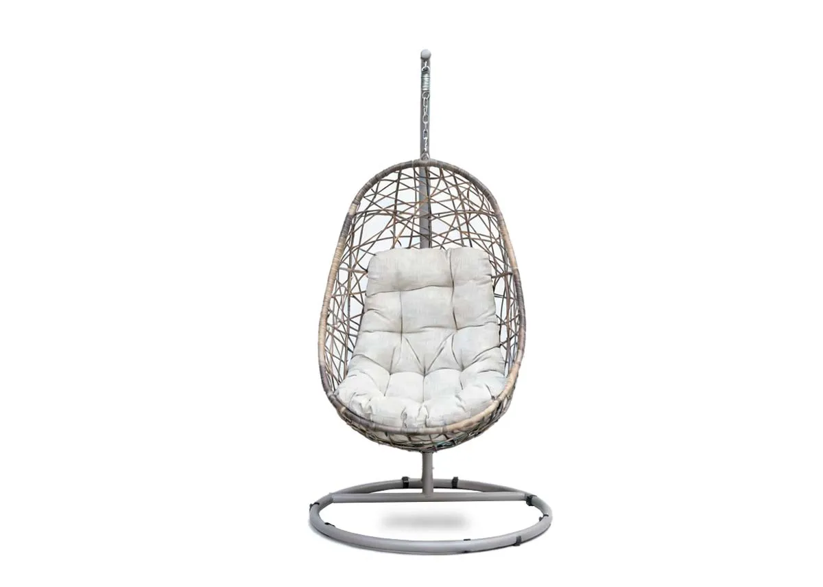 A dimension image of the Cabo Egg Chair with 116cm x 105cm x 196cm