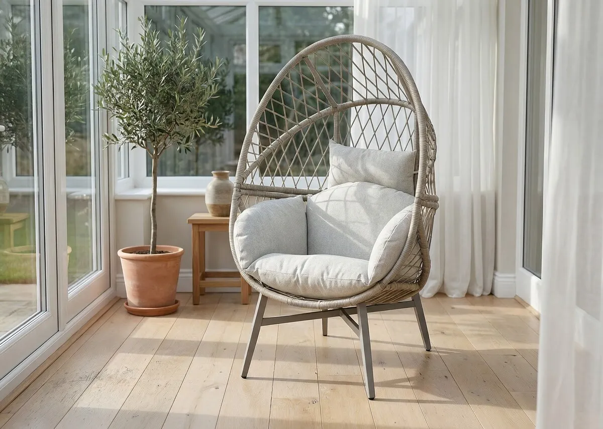 Beige Egg Chair - Maya