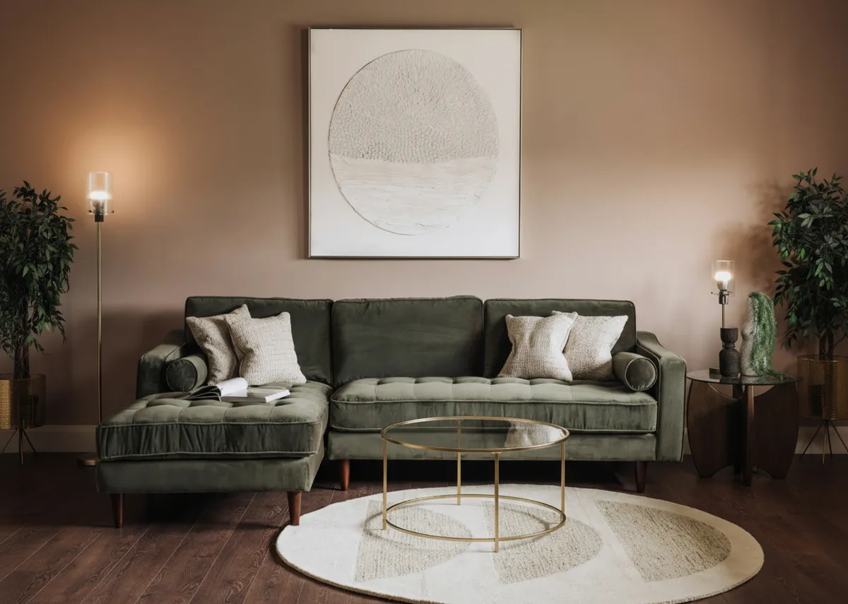 Gold Coffee Table with Glass Top - Forge