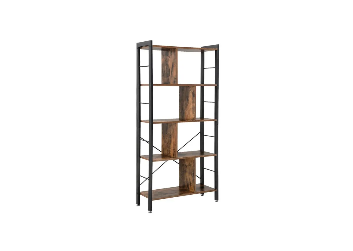 Rustic Brown Bookshelves - Spine