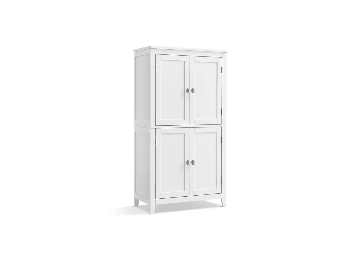 4 Door White Storage Cabinet - Jenni