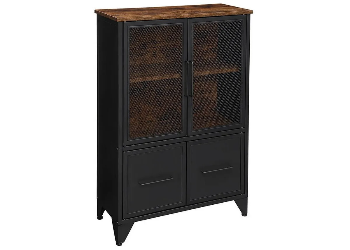 4 Door Rustic Storage Cabinet - Bastion