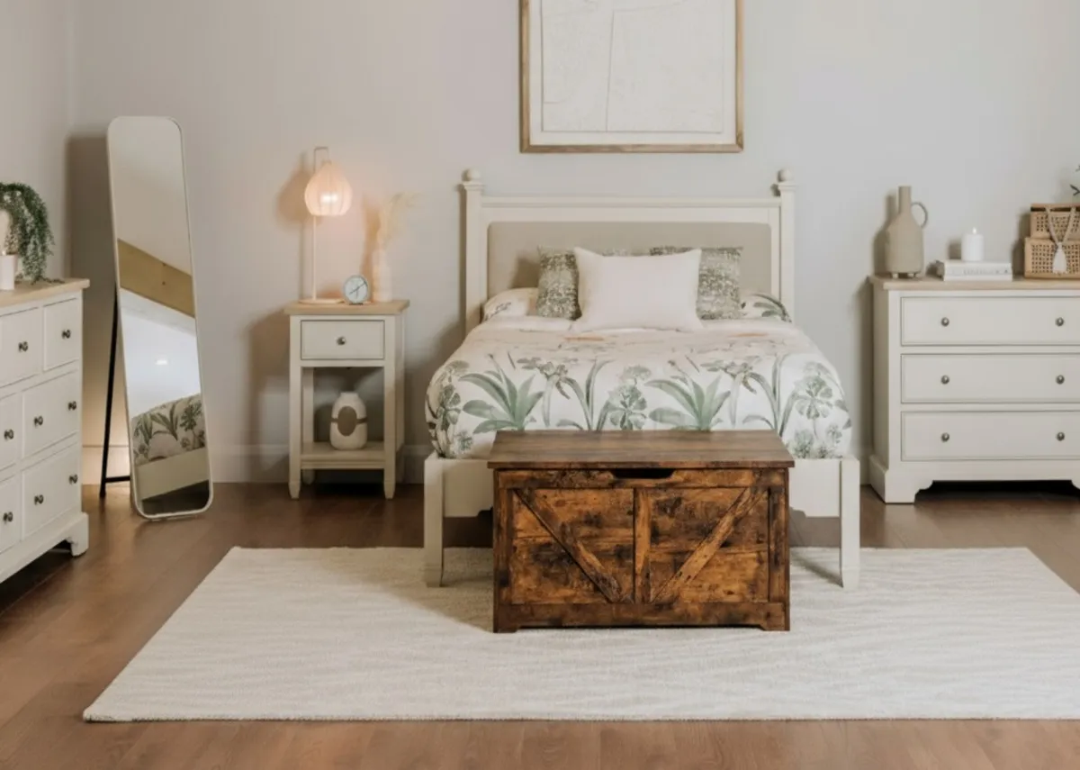 Rustic Brown Storage Chest - Soleden