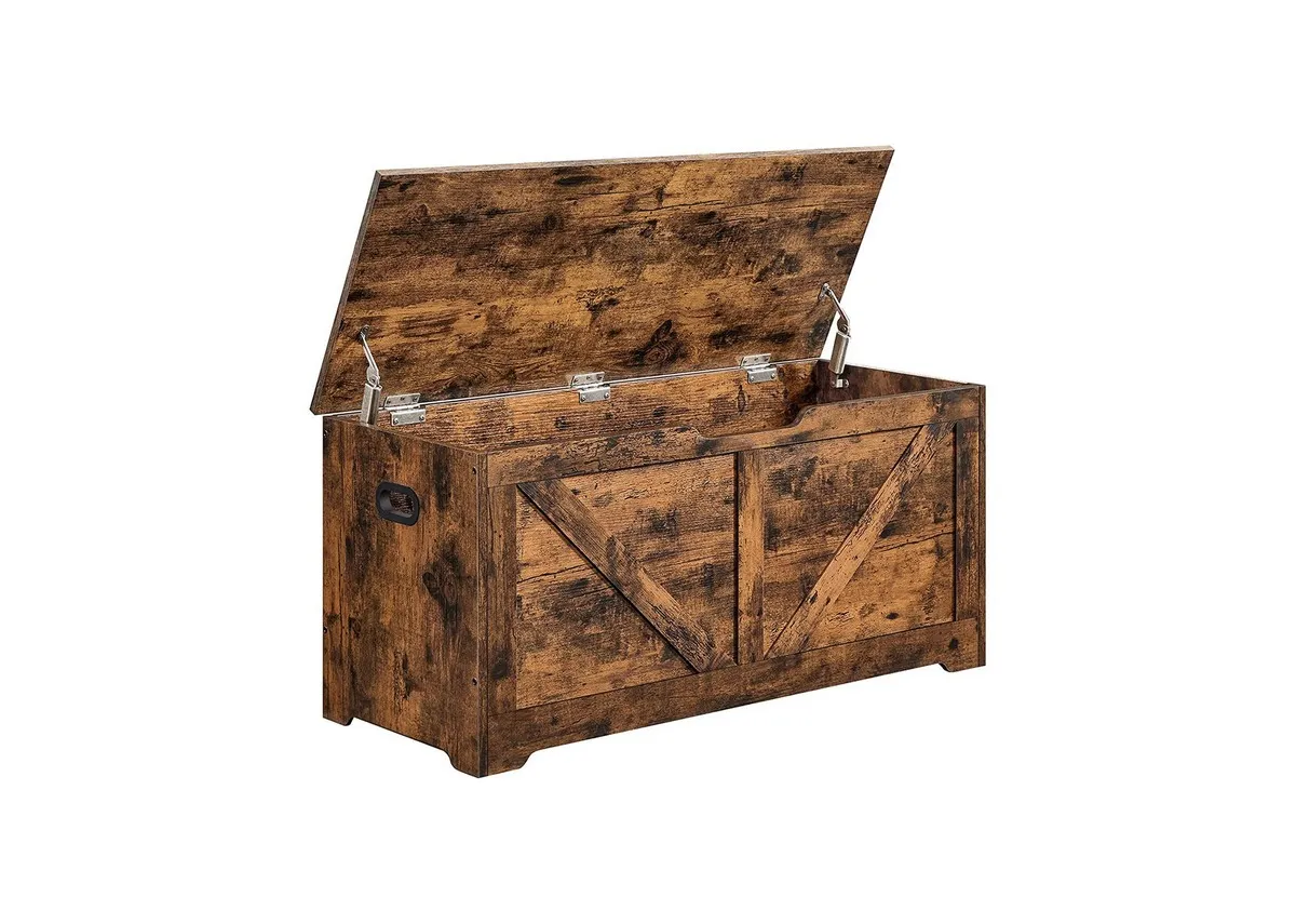 Rustic Brown Storage Chest - Soleden