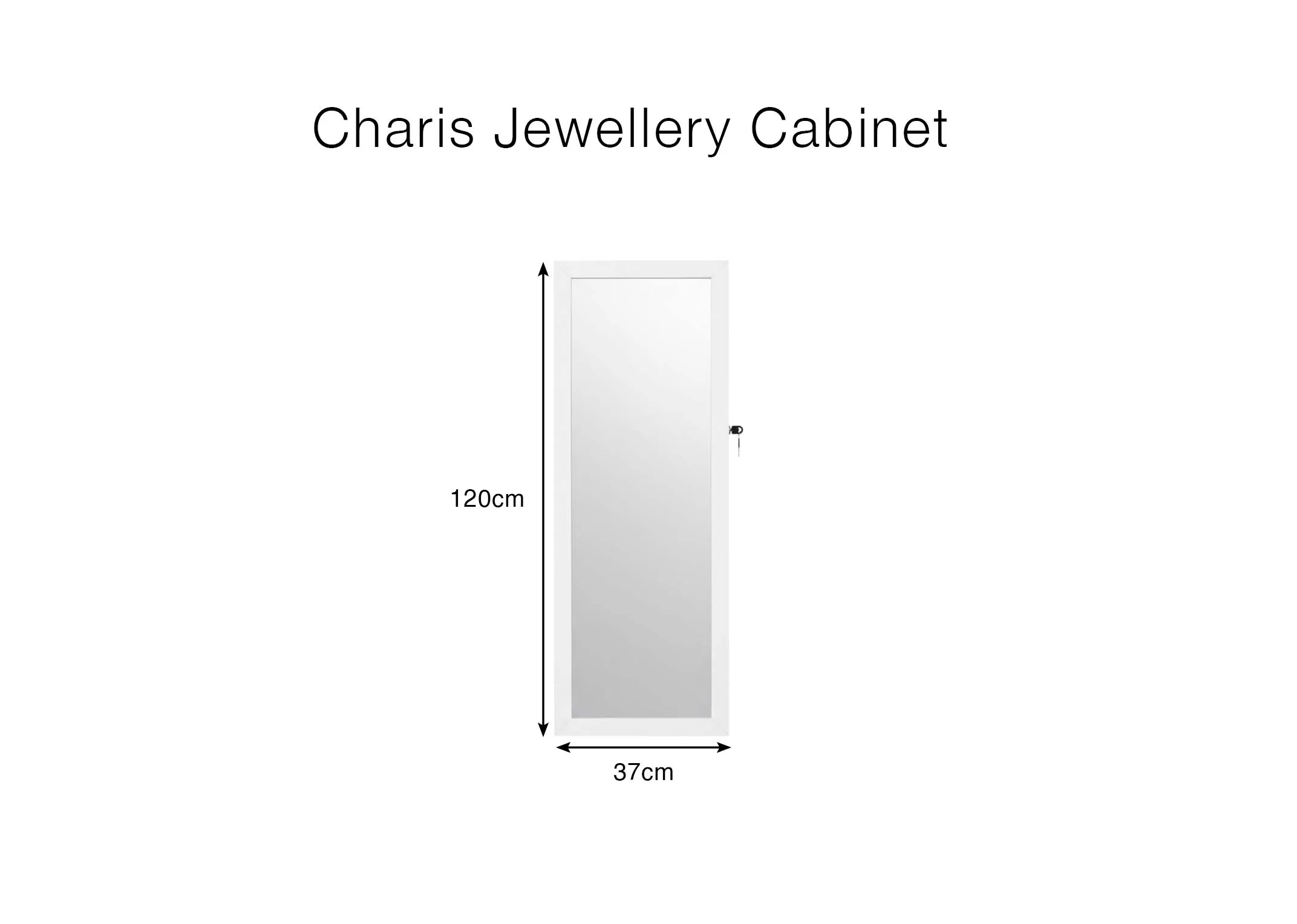 A duimension image of the Charis Cabinet with 37cm x 120cm