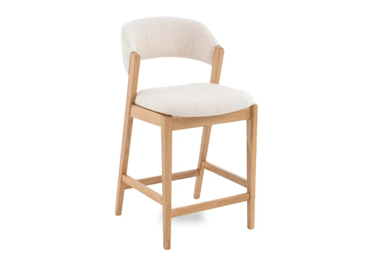 Cream Linen Counter Bar Stool - Renvyle